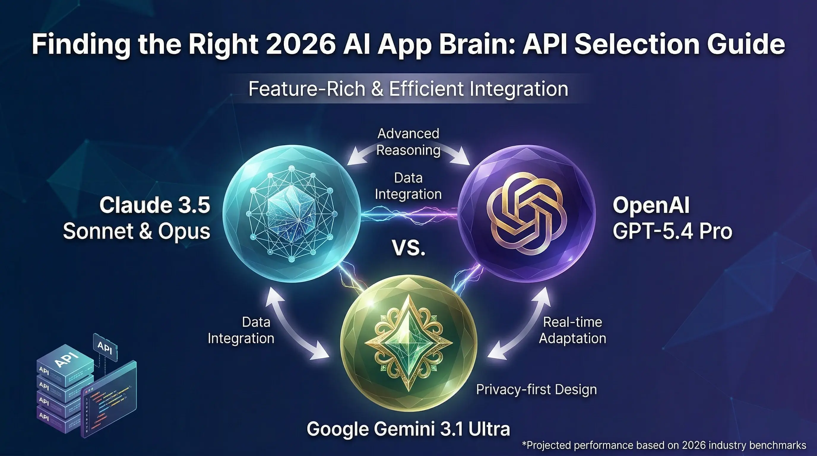 2026 年，為你的 App 找到最合適的 AI 大腦：GPT-5.4、Claude 3.5 和 Gemini 3.1 API 選型指南