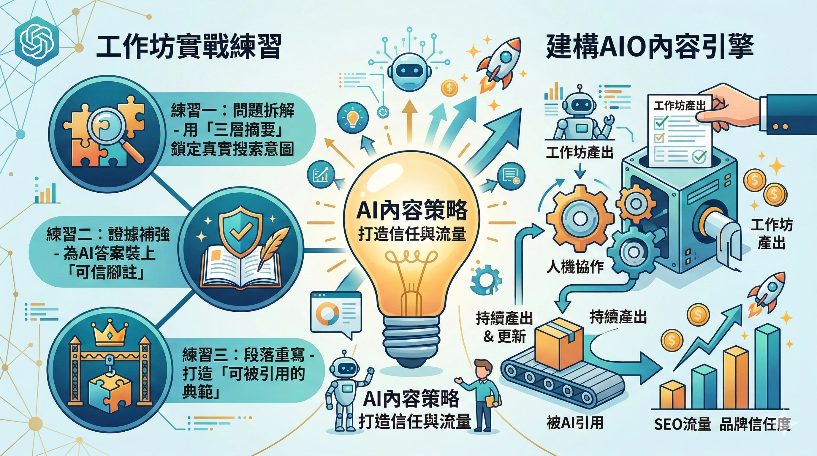 AI Marketing Workshop Practical Guide: Create a content strategy that wins both trust and traffic