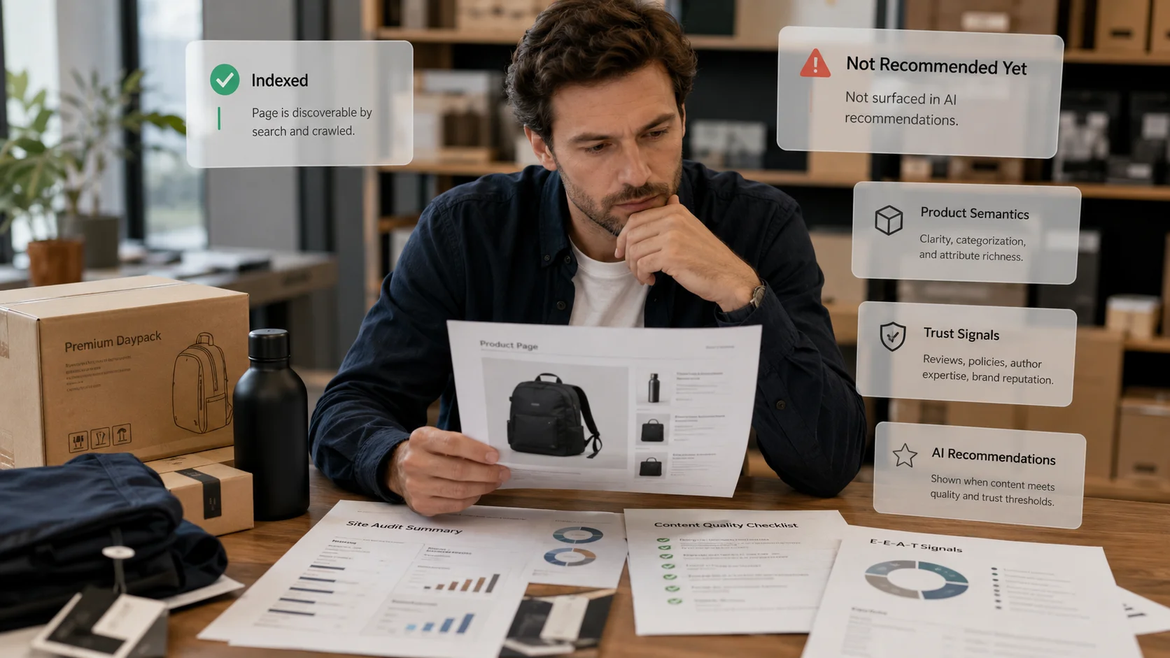 Why is my product website indexed, but AI still won't include me in recommendation lists?
