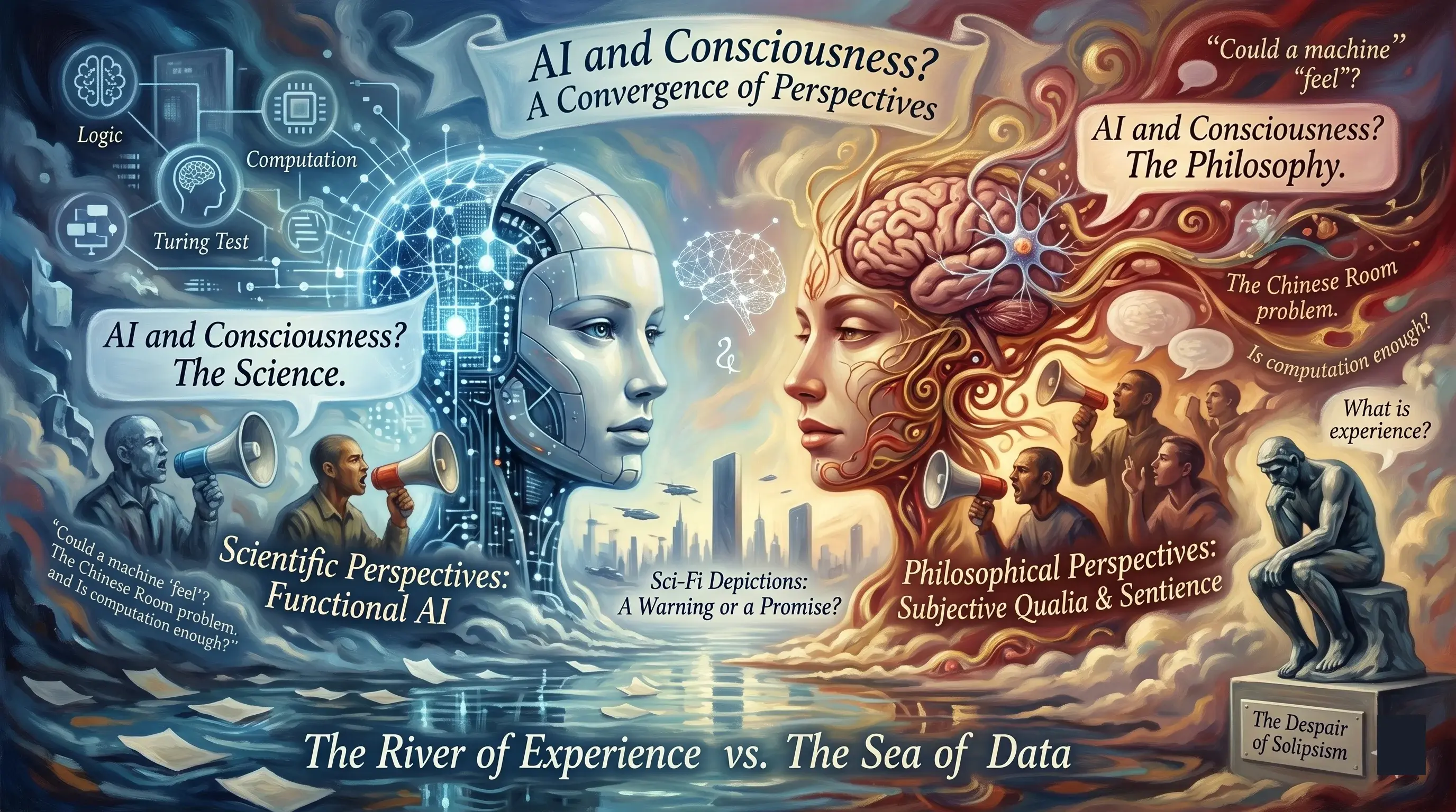 Can AI have "consciousness"? A dialogue between science, philosophy and science fiction