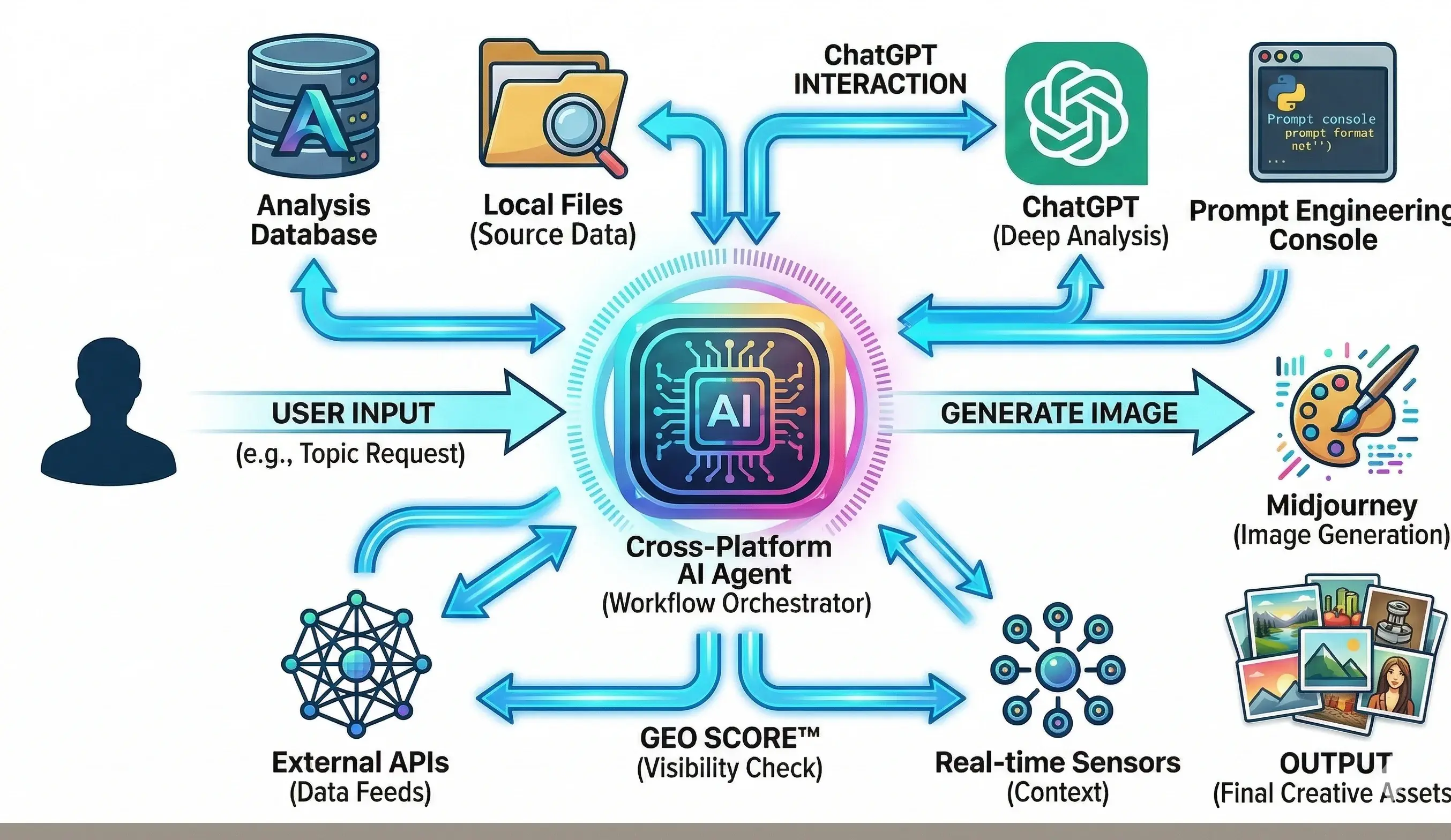 跨平台 AI Agent 工作流：如何讓 ChatGPT 的分析結果，無縫傳遞給 Midjourney 進行圖像生成？