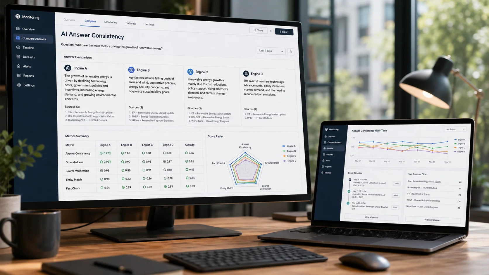 The Next Step in Generative Engine Optimization: Evaluating Whether Answers Are Stable, Verifiable, and Traceable