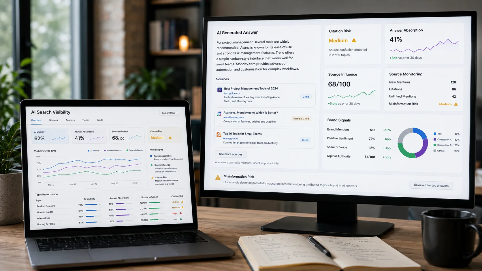 From Citation to Absorption: Risk Signals for AI Search Visibility